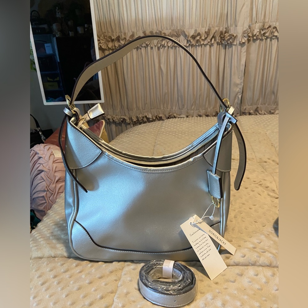 NWT Silver Doris&Jacky handbag